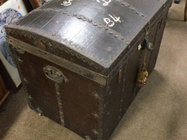 Antique French ships trunk