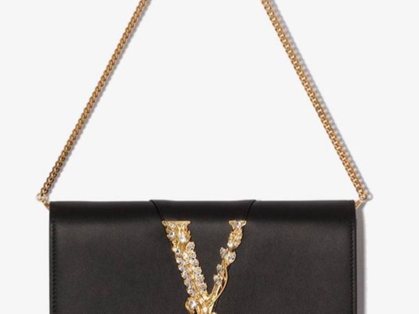 Versace Diamond Embellished Clutch Bag