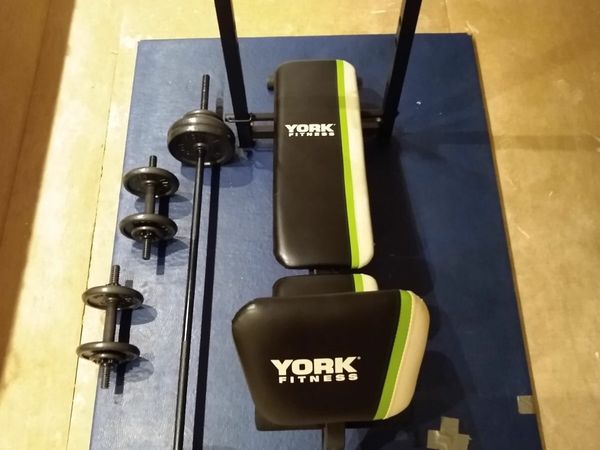 Weights Bench with weights & mat