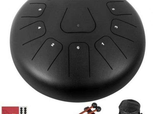 12" 11 Notes Steel Tongue Drum Handpan Drums Percussion Instrument Yoga Music