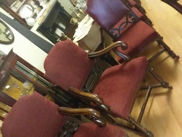 antique chairs includes 2 carvers