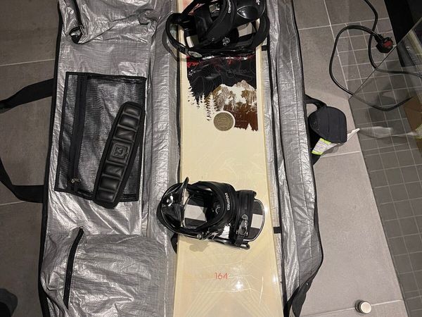 Snowboard, Boots and Bag
