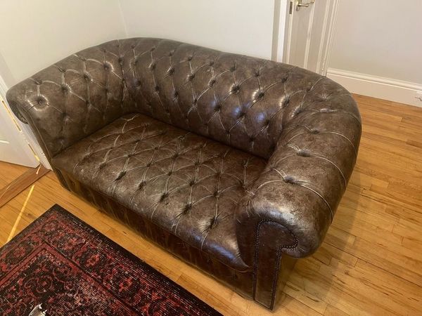 Victorian Chesterfield leather sofa