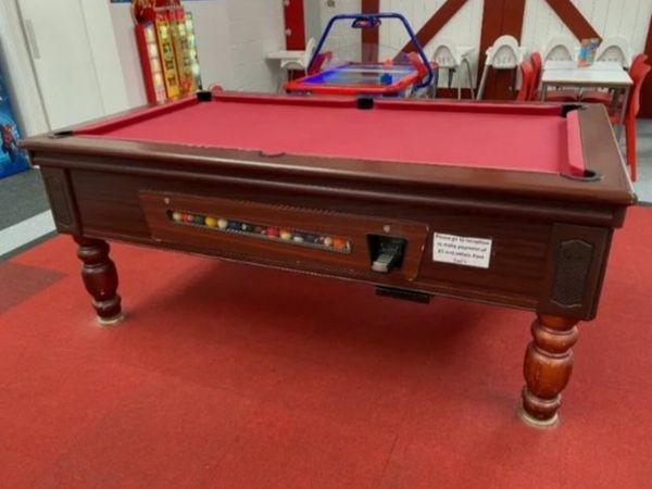 7x4 pool table coin operated