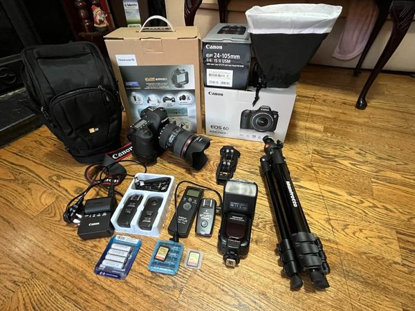 Canon 6D 24-105 full frame kit, low expo & many accessories