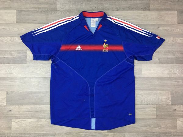 Vintage 20004 Adidas France Home Jersey Shirt XL