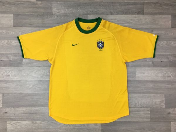 Vintage 2000 Nike Brazil Home Jersey Shirt Mens L