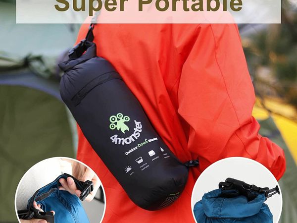 Blanket for Travel, Picnics, Camping, Hiking (Wave-green, S: (127*178 cm)