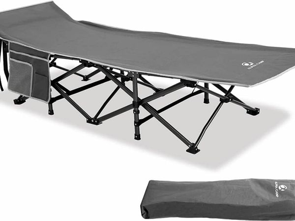 Camping Folding Bed 280kg Folding Steel Frame Portable with Carry Bag