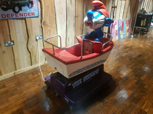 Vintage Smurf Kids Ride-On Boat