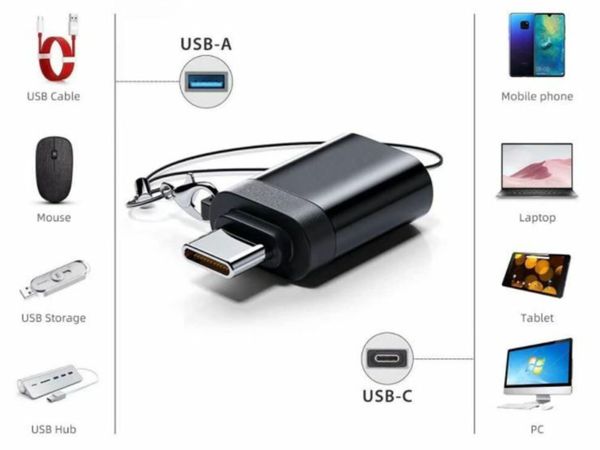 USB to Type C / Micro USB Adapter Converter Connector Phone Laptop Data OTG 3.1