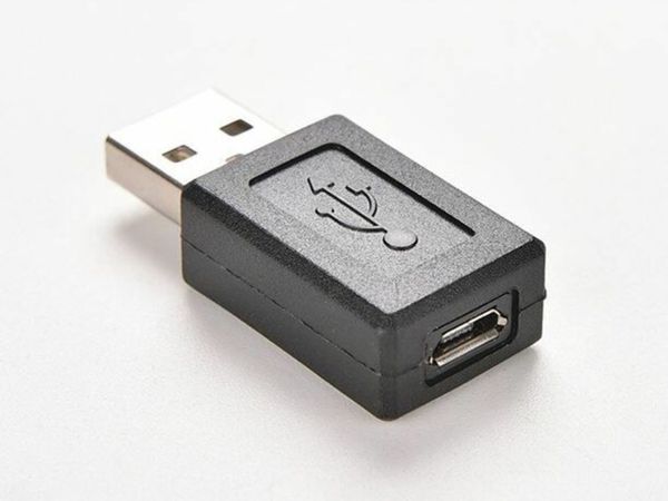 Micro USB to USB Adapter Mobile Phone Converter Data Transfer Connector Black