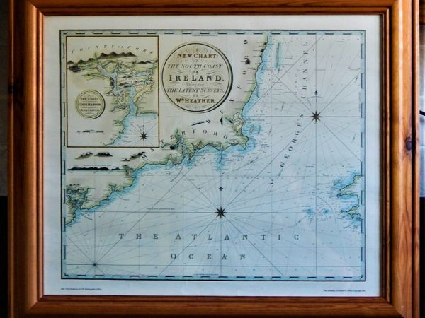 Large reproduction Admiralty Collection Archive Chart of the South Coast of Ireland 1807