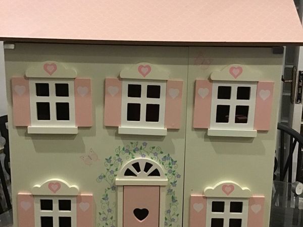 Wooden Dolls House Complete with Furniture
