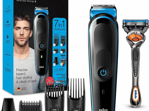 Braun 7-in-1 All-In-One Series 3, Male Grooming Kit With Beard Trimmer