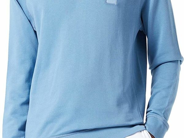 BOSS Mens Westart Logo-patch sweatshirt in cotton terry