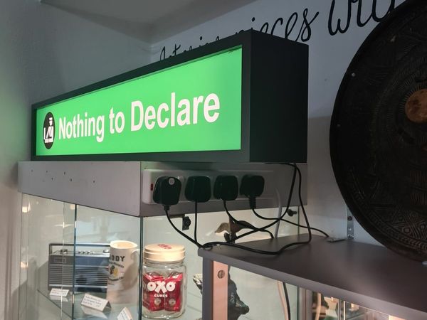Nothing to Declare Lightbox, Interior Design, Man/Woman Cave, Quirky