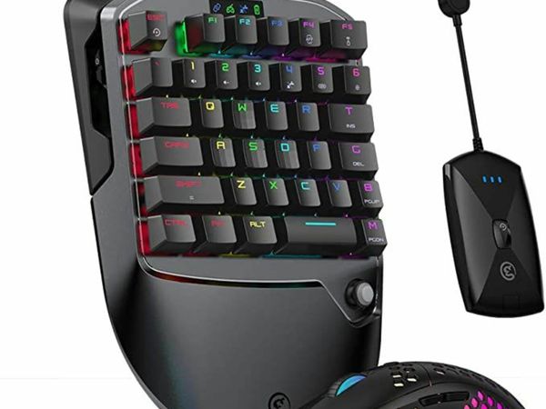 Gaming 2.4GHz One Handed Keyboard and Mouse Combo,