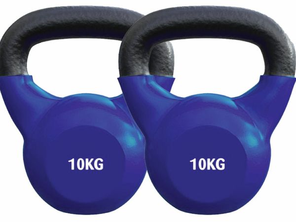Pair of 10kg Cast Iron kettlebells free delivery