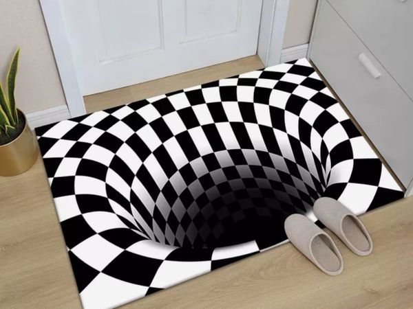 3D Black and White illusion carpet