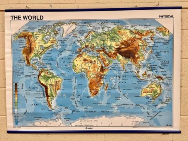 Extra Large World Map (Reversible)