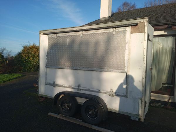 Partially renovated food trailer