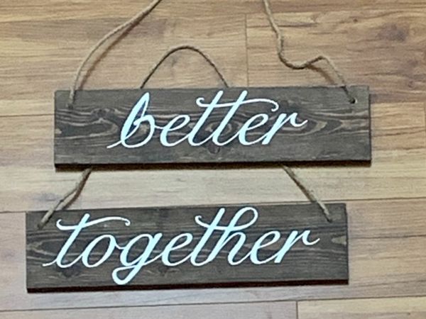 Better Together Wooden Wedding Sign