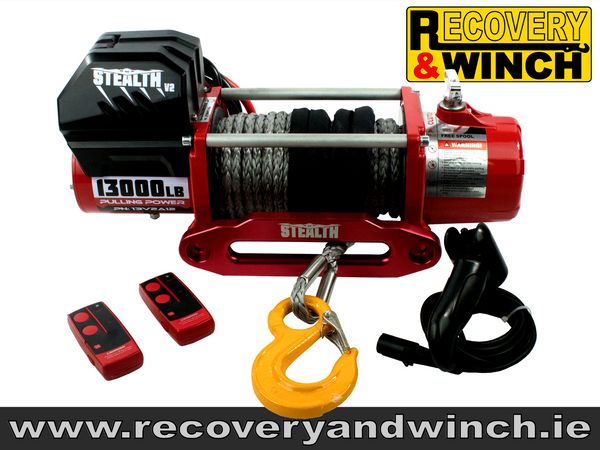 STEALTH 6123KG WINCH - SYNTHETIC ROPE & WIRELESS