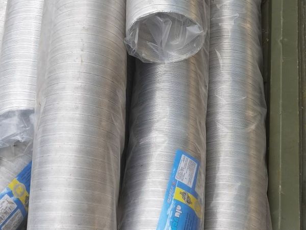 Aluminium semi rigid flexible ducting 120mm/6 metres
