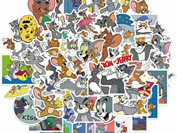 Kids Cartoon Stickers Tom and Jerry Pack for Skateboard/Luggage/Laptop 50PCS