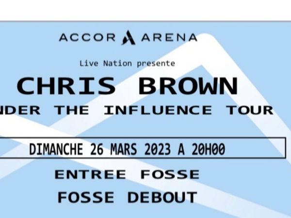 Chris Brown Tickets Paris Standing 26th March