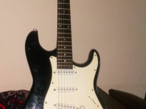 Electric guitar new strings fitted