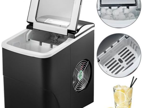 Portable Ice Maker Countertop Bullet Ice 12KG(26LB)/24 H 2 Cube Size LCD Screen with