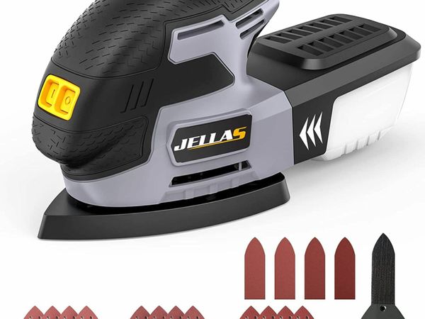 JELLAS Detail Mouse Sander, 220W Compact Sander Machine for Wood