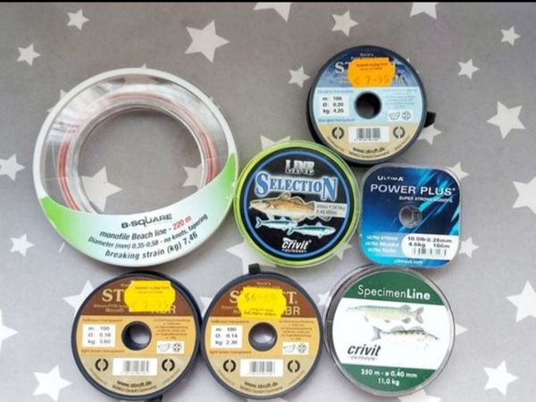 Selection of fishing lines