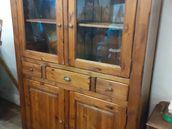 Large vintage style pine kitchen larder