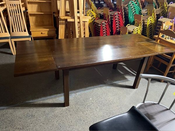Extendable kitchen table solid wood