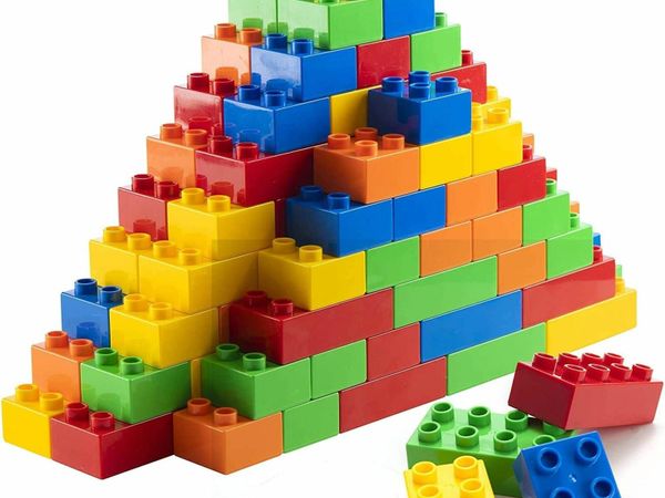Prextex 50 Piece Classic Toddler Big Building Bricks - Large Toy Blocks