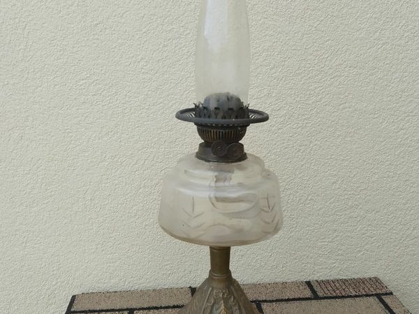 An Original Victorian Duplex oil Lamp