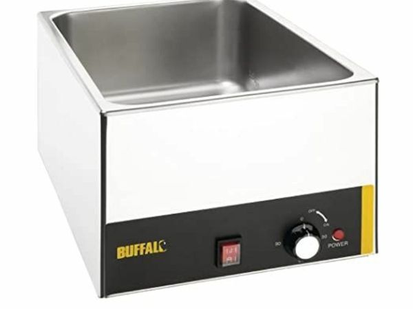 Buffalo L371 Bain Marie Without Pans Pot Cookware Commercial Electric Warmer, Silver, 245(Al) x 340(An) x 580(P)mm.