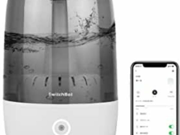 SwitchBot Wi-Fi Smart Ultrasonic Humidifier, Large 3.5L Cool Mist for Bedroom, Top-fill Design, Essential Oil Diffuser (Compatible with Alexa, Google Home, HomePod & IFTTT)