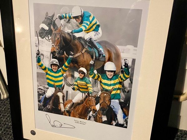 AP McCoy Signed Horse Racing Photo Montage