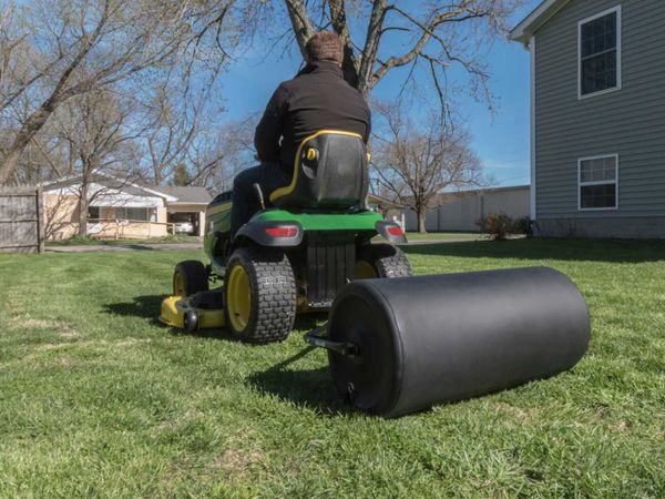 Ride on lawn discount mower roller attachment