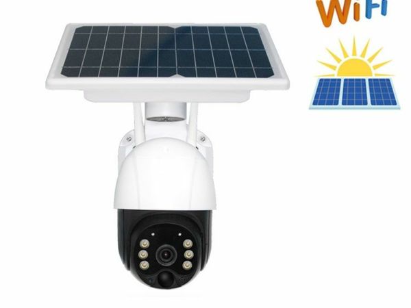 CCTV Solar WiFi camera PTZ mobile app view Motion Sensor Night Vision