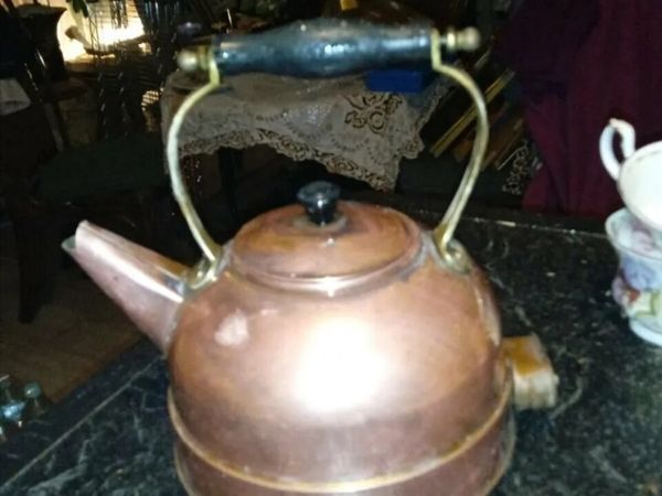 Old electric copper kettle