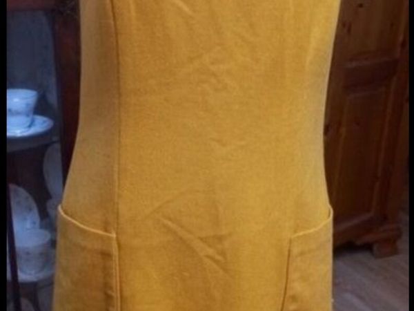 Ladies OASIS mustard dress tunic, fully lined.