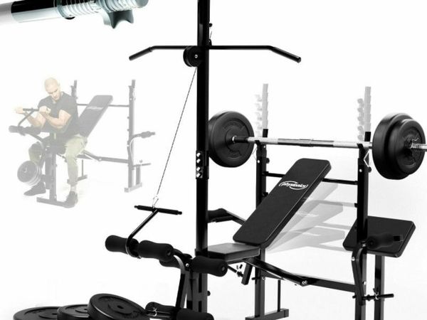 XL MULTI BENCH + 40KG WEIGHTS SET - FREE DELIVERY