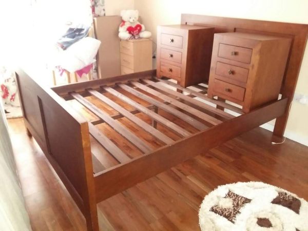 Bed frame and bed side tables