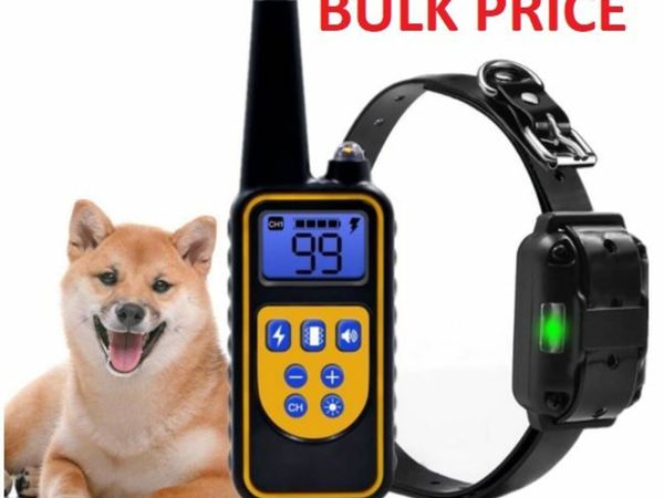 3x Dog Shock Collar Anti Bark Remote Electric Vibrate Pet Training Universal 800yd