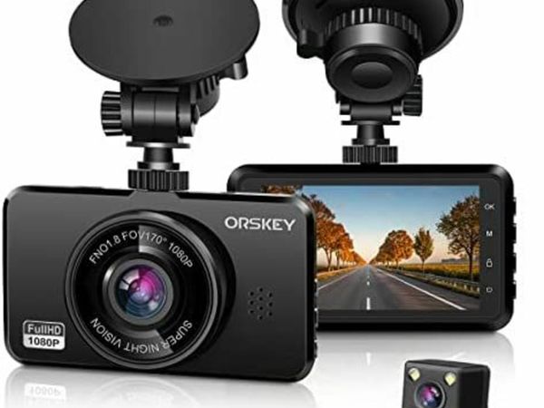 Dash Cam for Cars Front and Rear 1080P Full HD In Car Camera Dual Lens Dashcam for Cars 170 Wide Angle Sony Sensor with Loop Recording and G-sensor